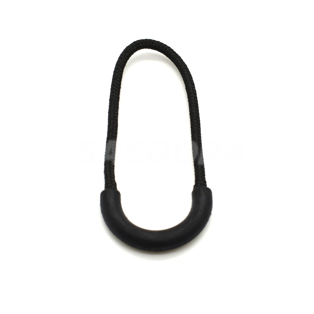 50pcs/pack Zipper Pulls Cord Rope Ends Lock Zip Clip Buckle Black For Paracord Accessories/ Backpack/Clothing