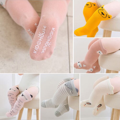 Toddler baby piger shorts sokker søde dyr sokker blød bomuld knæhøje piger sok blomster søde børn sokker shorts
