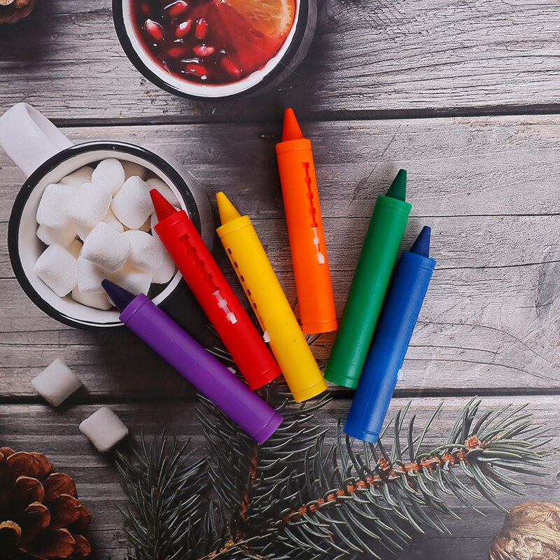 6 Stuks Baby Badkamer Kleurpotloden Gewassen Kleur Gekleurde Graffiti Pen Voor Kids Schilderij Tekening Levert Douche Speelgoed