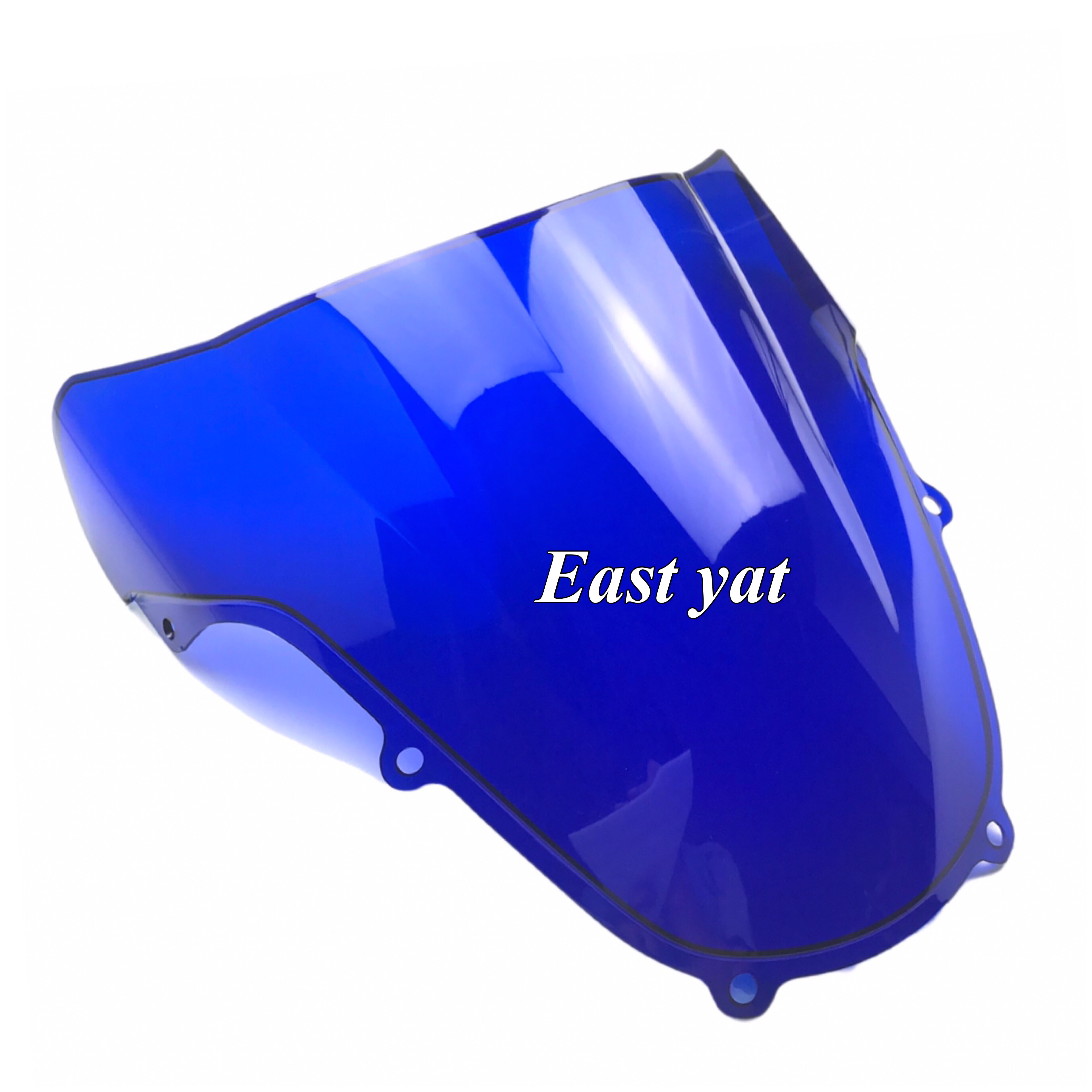 Parabrisas de doble burbuja para motocicleta, accesorio negro para Suzuki GSXR 600 GSXR 750 GSXR 1000 K1 K2 2000 2001 2002 2003: Blue
