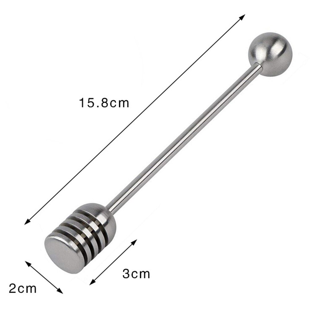 1 sztuk 15.3/15.8cm czerpak robić miodu ze stali nierdzewnej antyrdza robić słoik na miód dozowania mżawka miód łyżki kawy