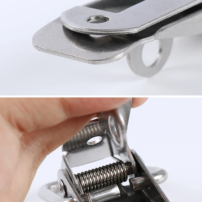 10Pcs Cabinet Box Locks Spring Loaded Latch Catch Toggle Locks Tension Lock Claps For Sliding Door Window Furniture Hardware