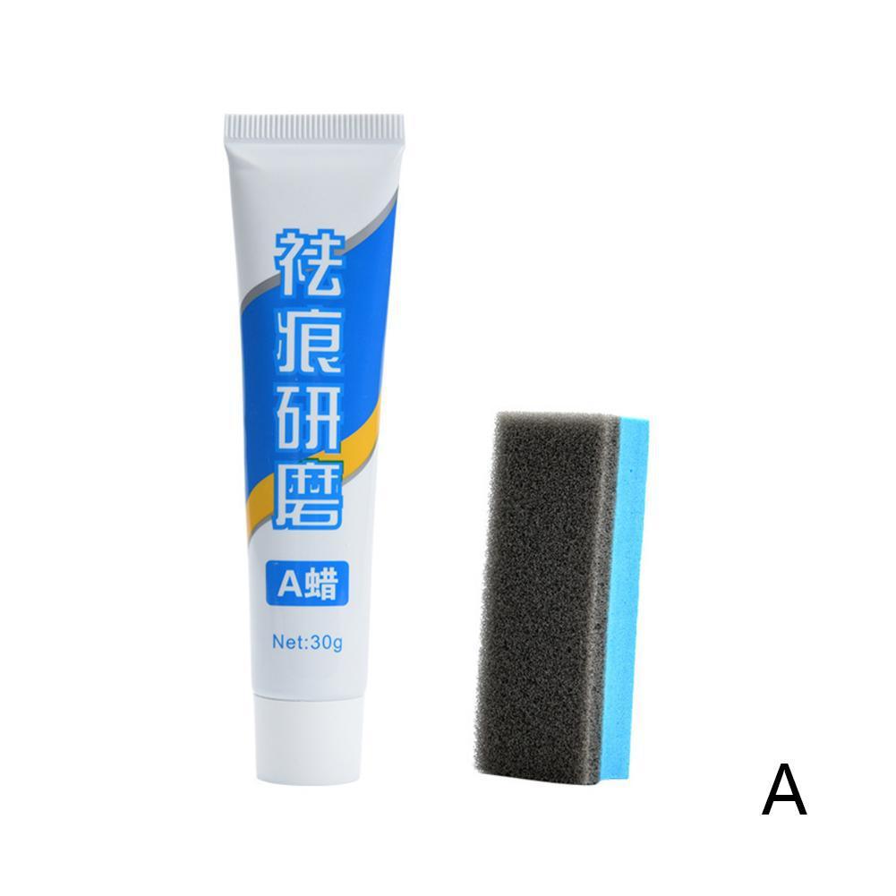 Dissolvant d'aide à la peinture | Pâte et éponge pour voiture, pâte à gratter, peinture de corps pour véhicule utile, kit de pâte à rectifier pour polissage: Set A 30g