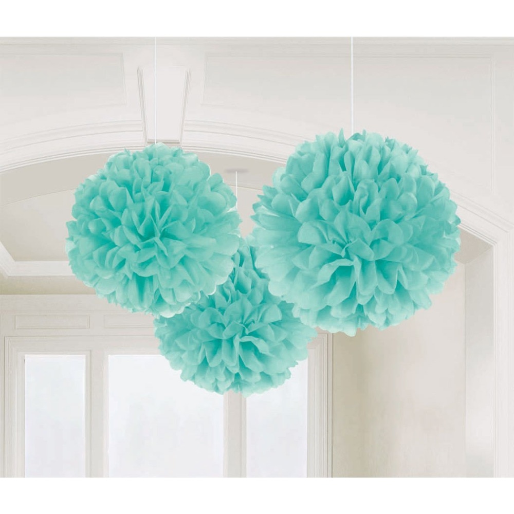 Mixed Size Tiffany Blue Chinese Tissue Paper Artificial Flower Balls Wedding Decoration Crafts Party Home Festive Event Supplies