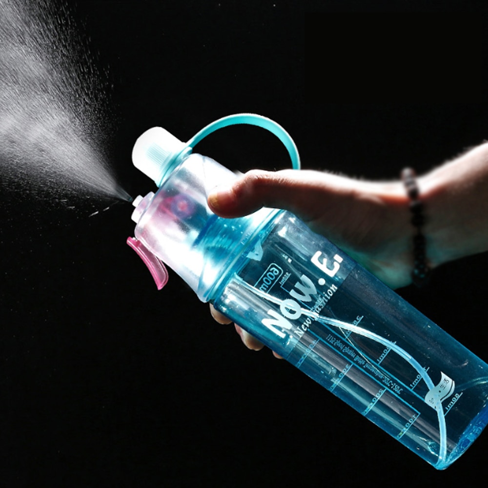 400ml/600ml dricksflaska shaker spray sport vattenflaska utomhussport bärbara flaskor cykel cykling