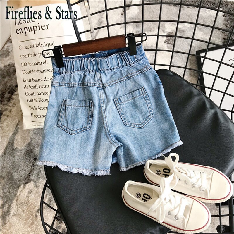 Sommar tjejer kjol shorts baby jeansshorts barn underdel barn streetwear enkelknäppt snäppficka slip 2 to 7 år