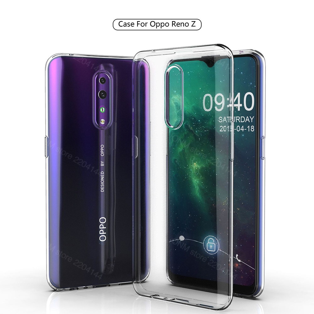 Case Voor Oppo Reno Z Tpu Silicon Clear Gemonteerd Bumper Soft Case Voor Oppo Reno Z Transparant Back Cover