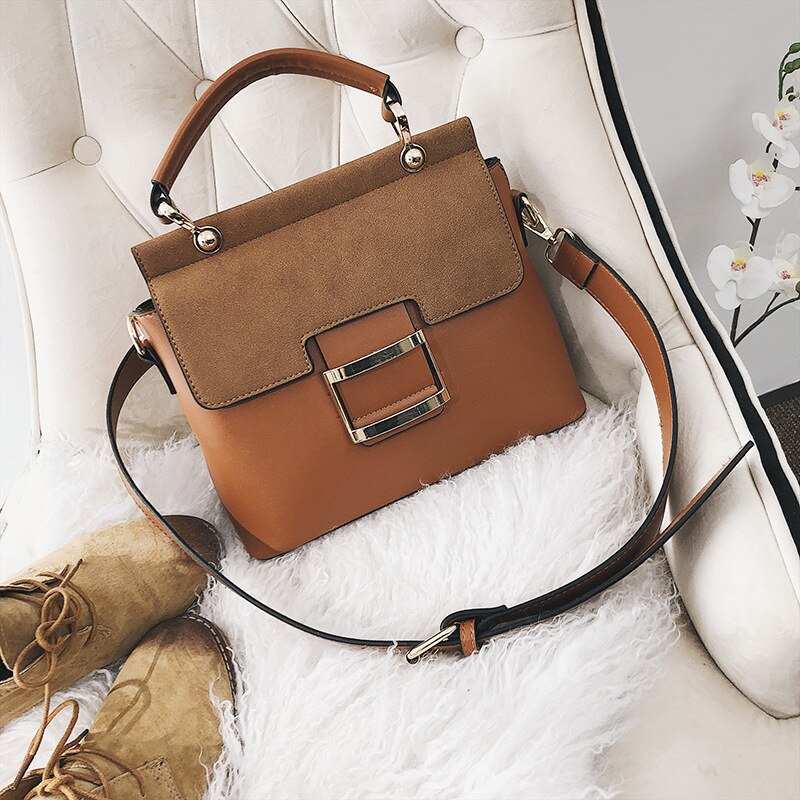 Femmes Sac Vintage sacs à bandoulière boucle en cuir sacs à main bandoulière sacs pour femmes célèbre printemps Sac Femme: Brown