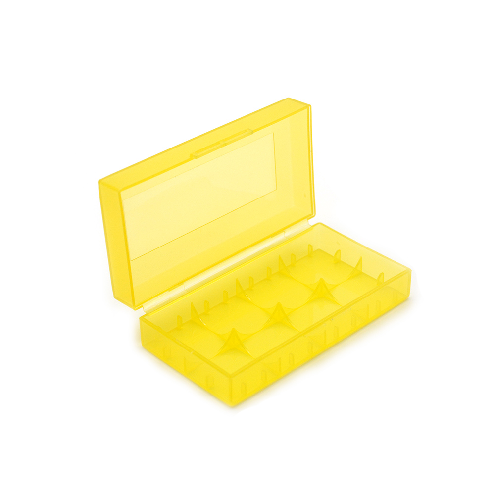 18650 Pvc Hard Plastic Batterij Storage Case Box Houder Voor 2X 18650 Batterij Beschermende Dozen Case Container Cover Organizer Box: YELLOW