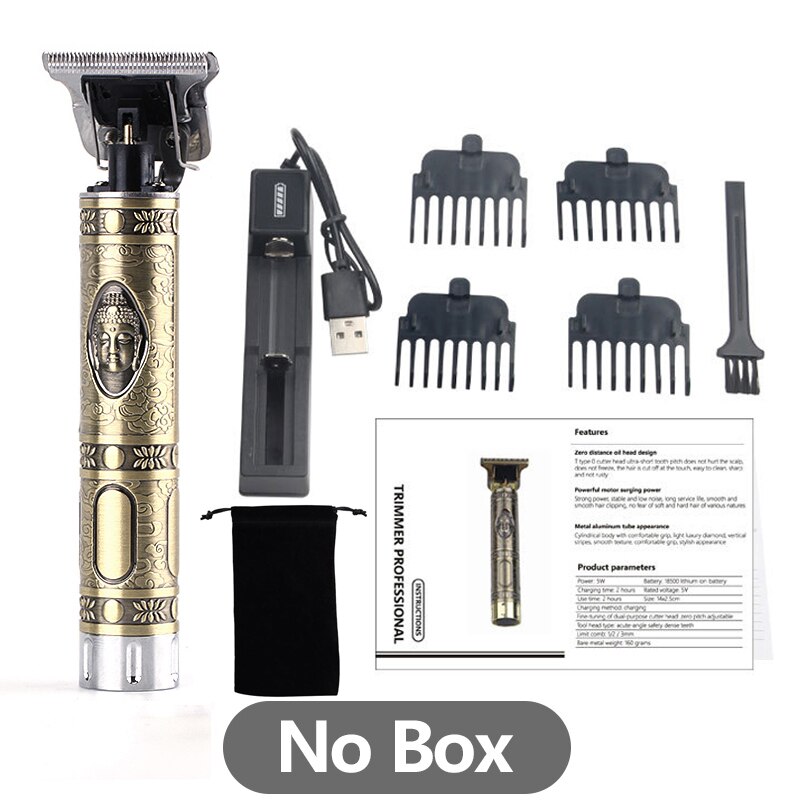 Elektrische Tondeuse Oplaadbare Scheerapparaat Baard Trimmer Professionele Mannen Haar Snijmachine Baard Kapper Tondeuse: NO Box