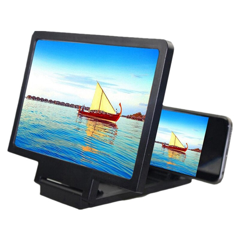 Screen Vergrootglas 3D Smart Mobiele Telefoon Films Versterker Anti-straling Screen Met Telefoon Houder Voor Elke Smartphone