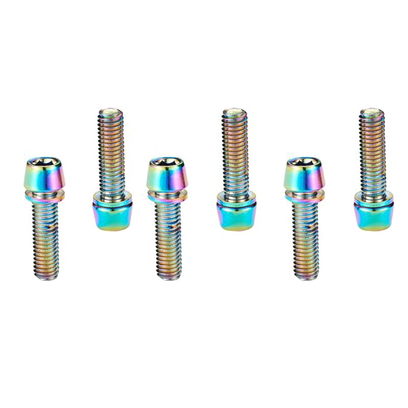 6pcs Titanium Plated Colored Screws Bolts M5*18mm Grandado