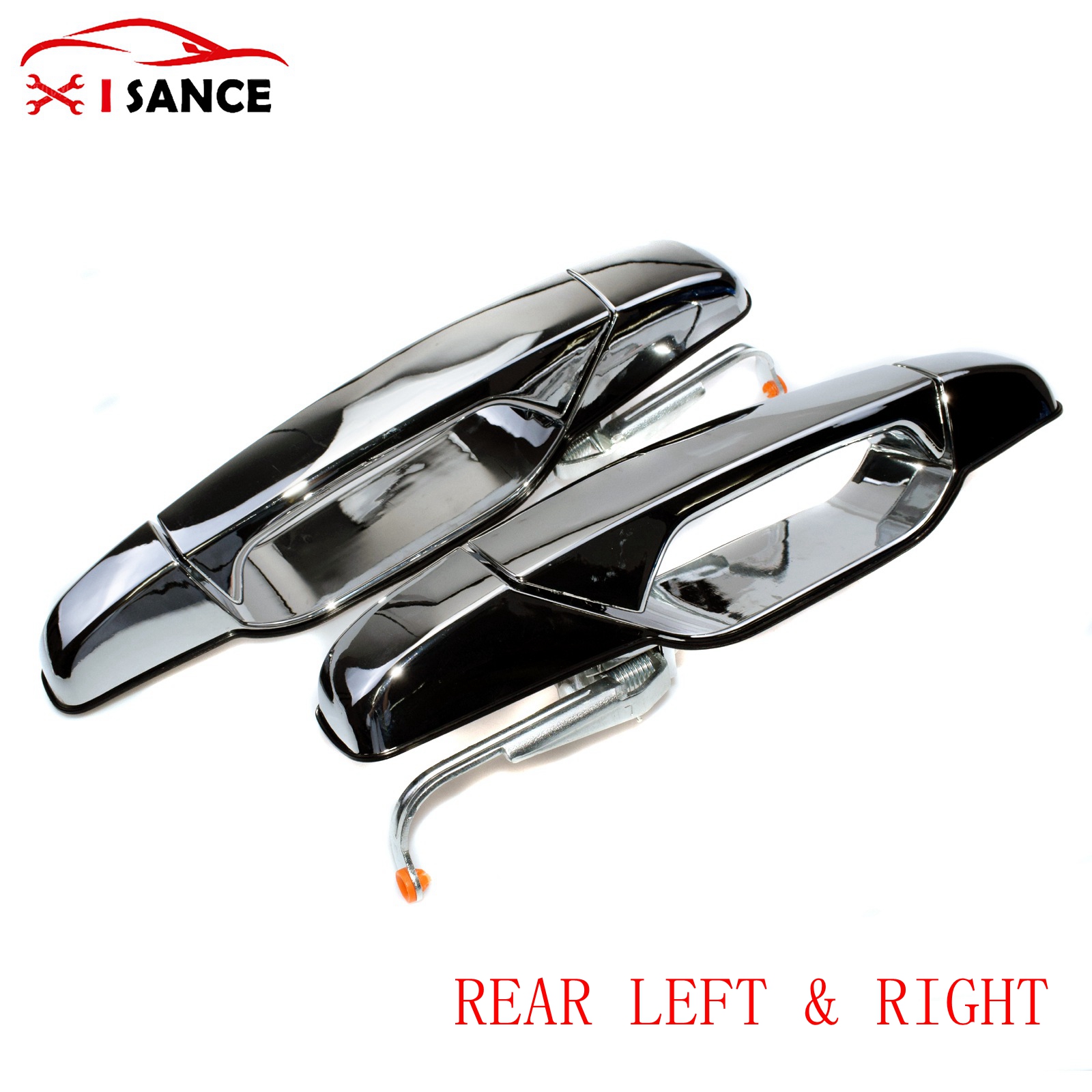Chrome Outside Exterior Door Handle Front Rear Left Right For Chevy Tahoe Yukon Gmc Cadillac 15915147,15915148,15915619,15915620: REAR LEFT AND RIGHT