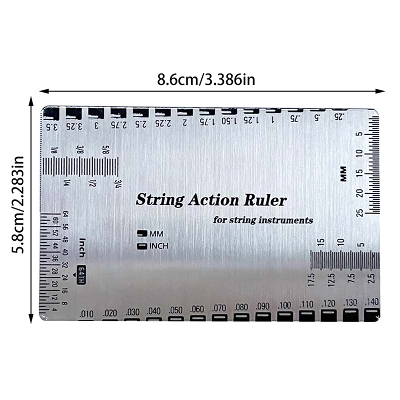 Gitaar Accessoires Gauge Liniaal Elektrische Gitaar Gereedschap Voor Snaarinstrumenten: YELLOW