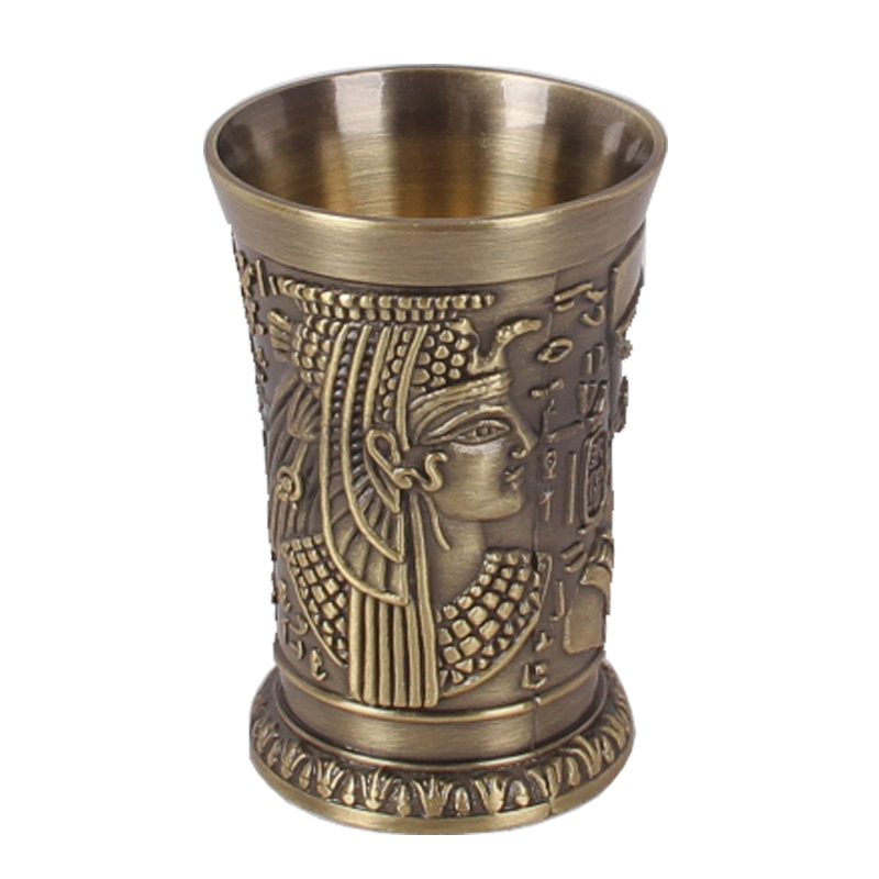 1 stk 40ml metalllegering oldtidens Egypt shotglass minikrus espressokrus whisky shotglass