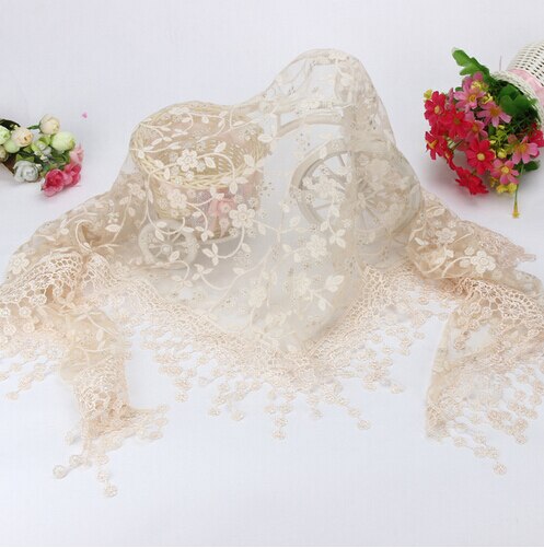 Newborn Baby Infant Floral Lace Shawl Receiving Blankets Summer Cute Thin Blanket Shawls Bebe Kids Photography Photo Props Shawl: Beige