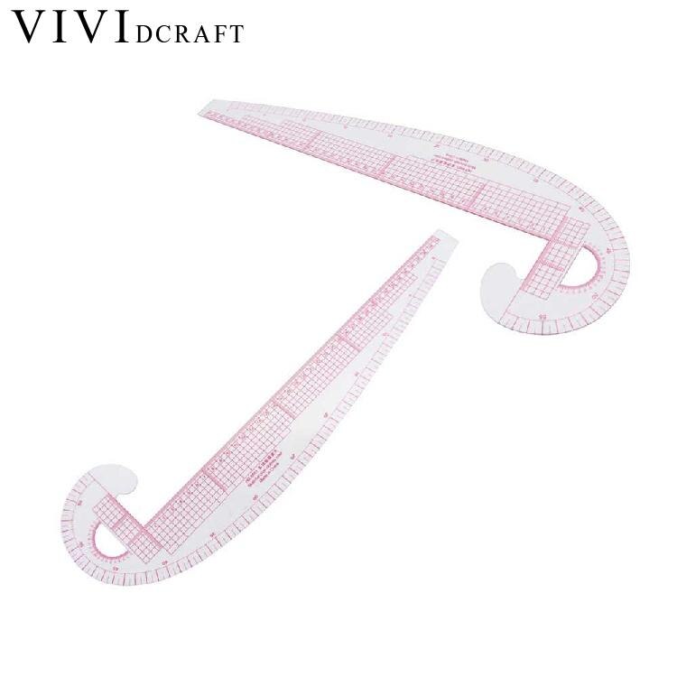 Regla curva francesa de plástico multifunción para costura, herramientas de medida para confección de ropa, de sastre, regla curva de 360 grados, novedad