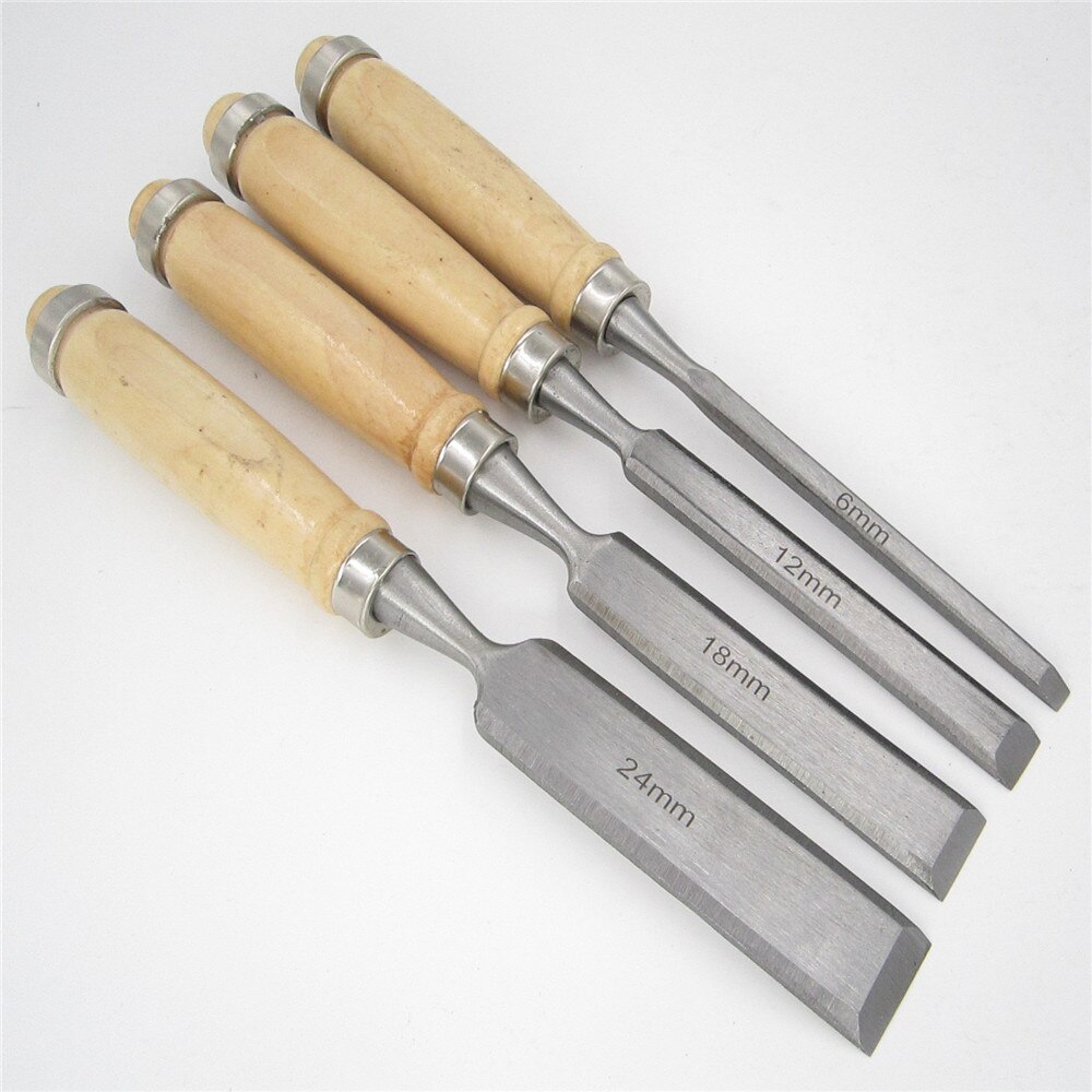 4pcs Woodwork Wood Carve Woodcarve Gouge Chisel Sculpture Craft Woodcut Art Artist Carpenter Chip Carpentry Mortise