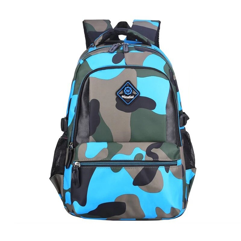 Casual camuflaje impermeable de Nylon mochilas de escuela para niñas niños Mochila de viaje de grado 1 - 6 Mochila