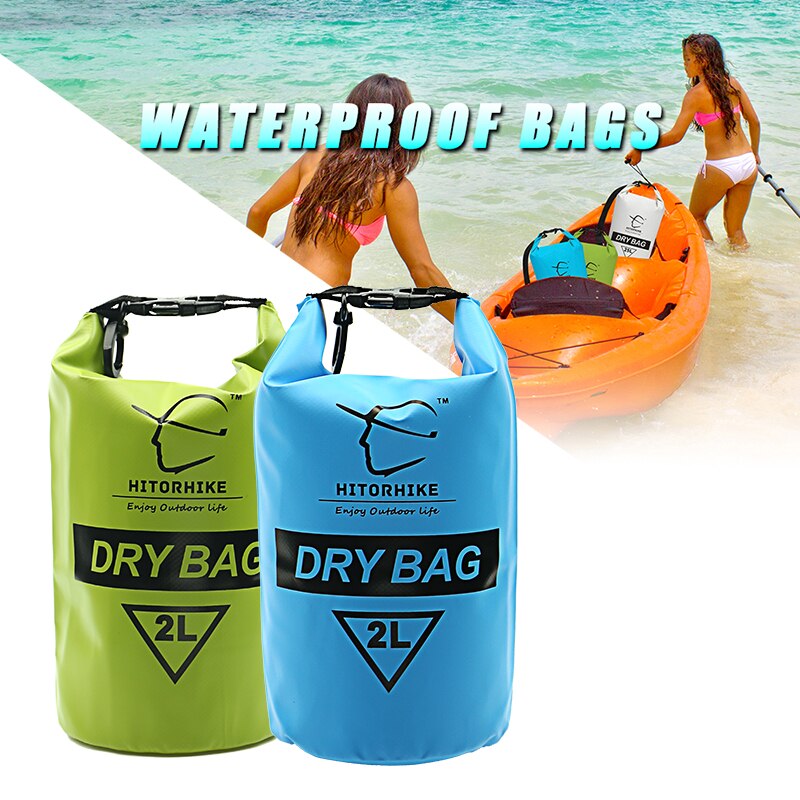 HITORHIKE 2L Waterdichte Dry Bag Outdoor Zwemmen Camping Rafting Opbergtas 6 Kleuren