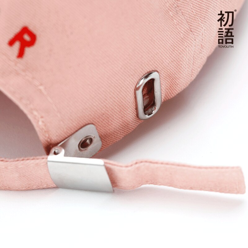 Toyouth baseballcaps kvinner uformelt brevbroderi alle matcher justerbar solhatt rosa farge