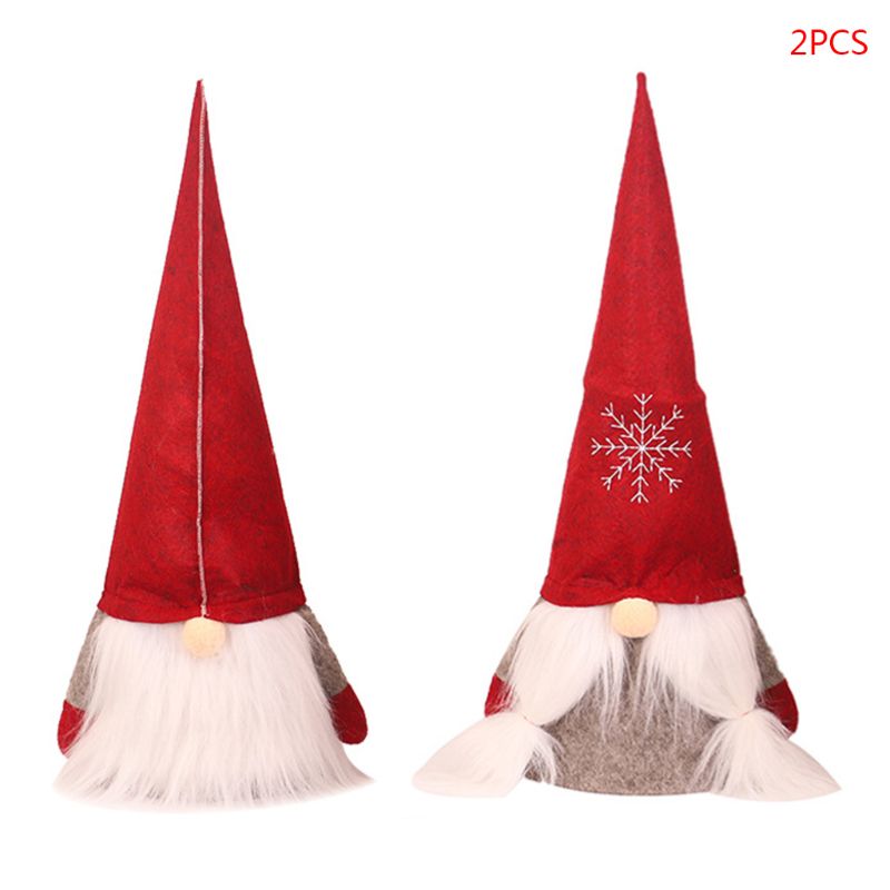 2 Stuks Kerstboom Topper Zweedse Gnome Santa Ornament Home Decoraties Q39B