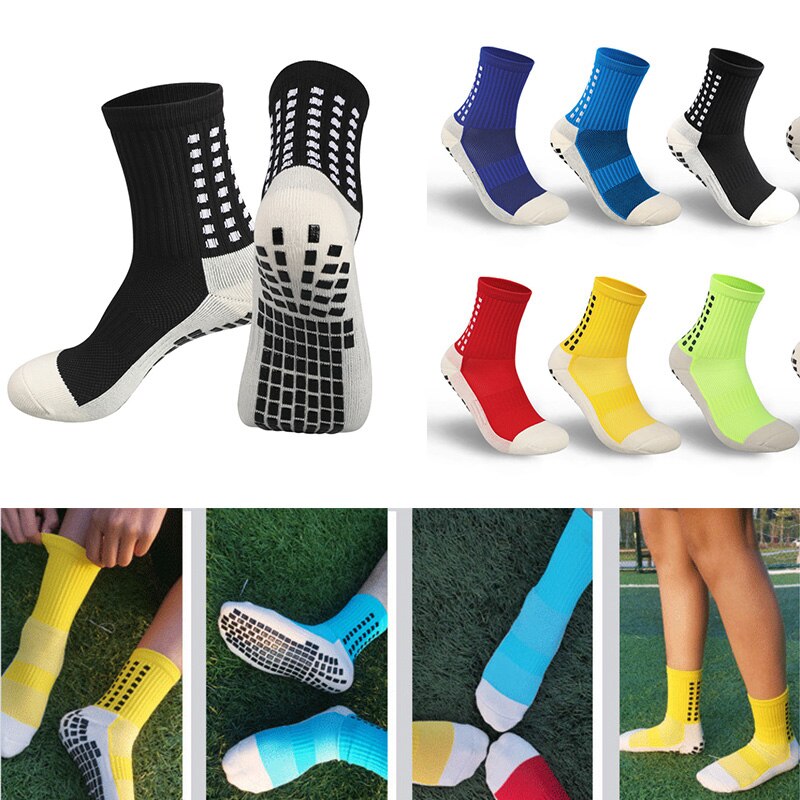 USHINE Sports Non-slip Soccer Socks Cotton Men&#39;s Calcetines Soccer Cycling Football Socks Women Men