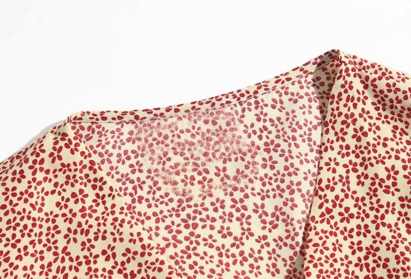 BOHO INSPIRED SAND PRINT wrap dress women self-ties long boho dress V-neck short puff sleeves summer dress ladies dress