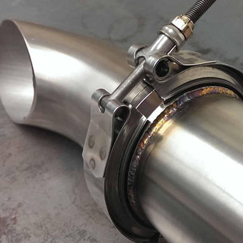 304 rustfritt stål v-båndklemme universal 3 "tommer rustfritt stål turbo nedløpsrør eksosklemme vband 76mm