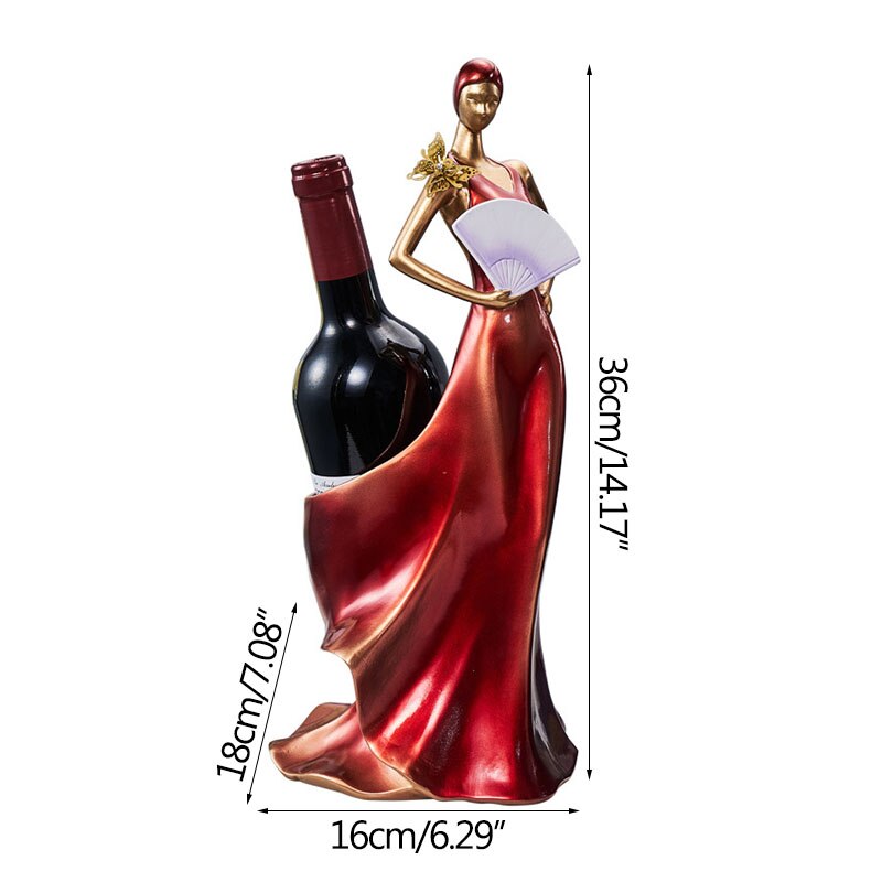 Europese Moderne Schoonheid Wijnrek Home Decor Rode Wijn Houder Woonkamer Decoratie Meubels Hars Ornament Relatiegeschenken: B