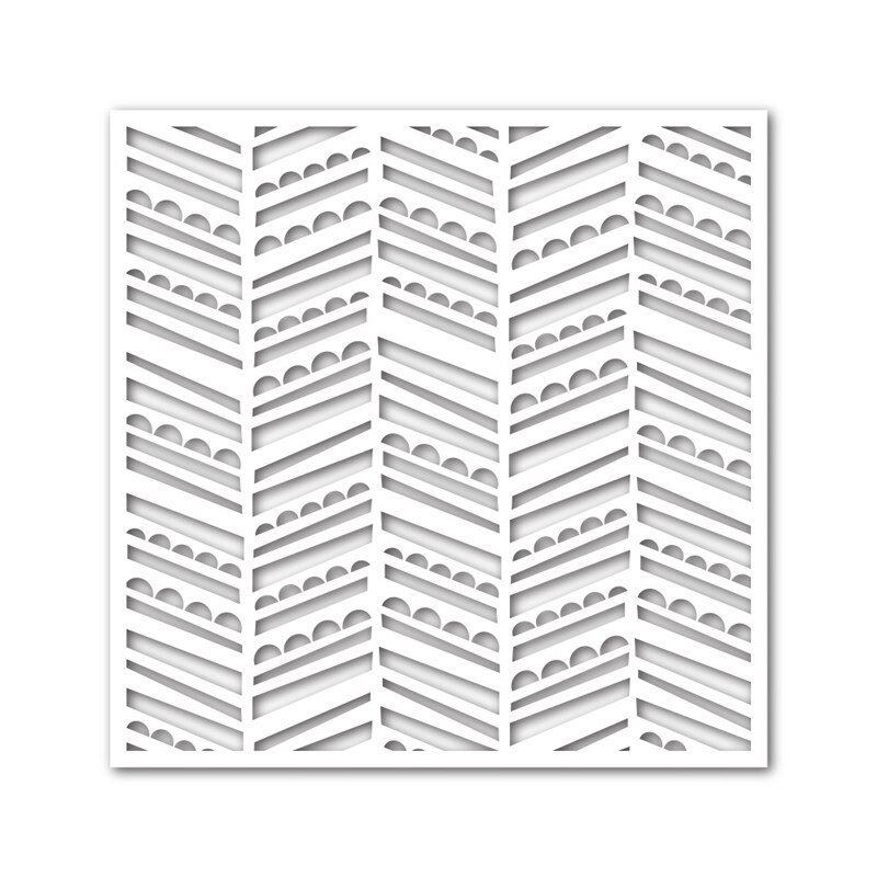 6*6 inch Water Ripple Blister Wavy Line Flowers Matric Doodle Plastic Stencil DIY Scrapbooking Drawing Template #18: 5