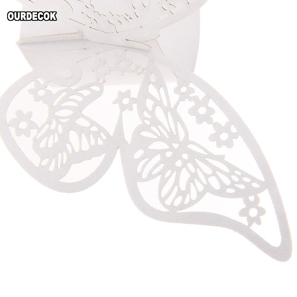 50pcs Butterfly Paper Napkin Rings for Wedding Party decoration Wedding Favors