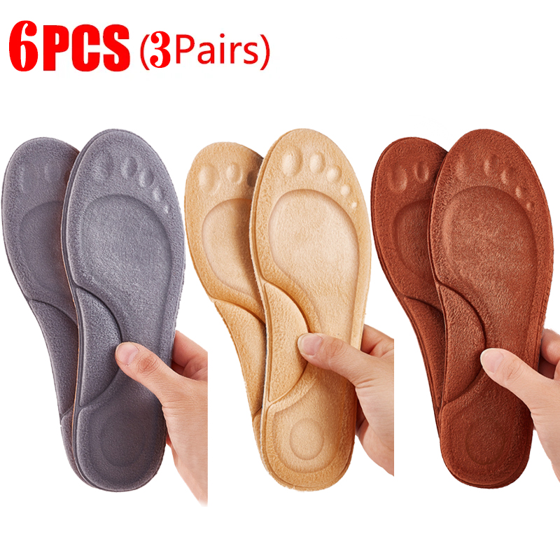 2 paires de semelles intérieures auto-chauffantes, thermiques thermostatiques, Massage en mousse à mémoire de forme, Support de voûte plantaire, coussinets chauffants pour hommes et femmes, hiver: Marron / 0