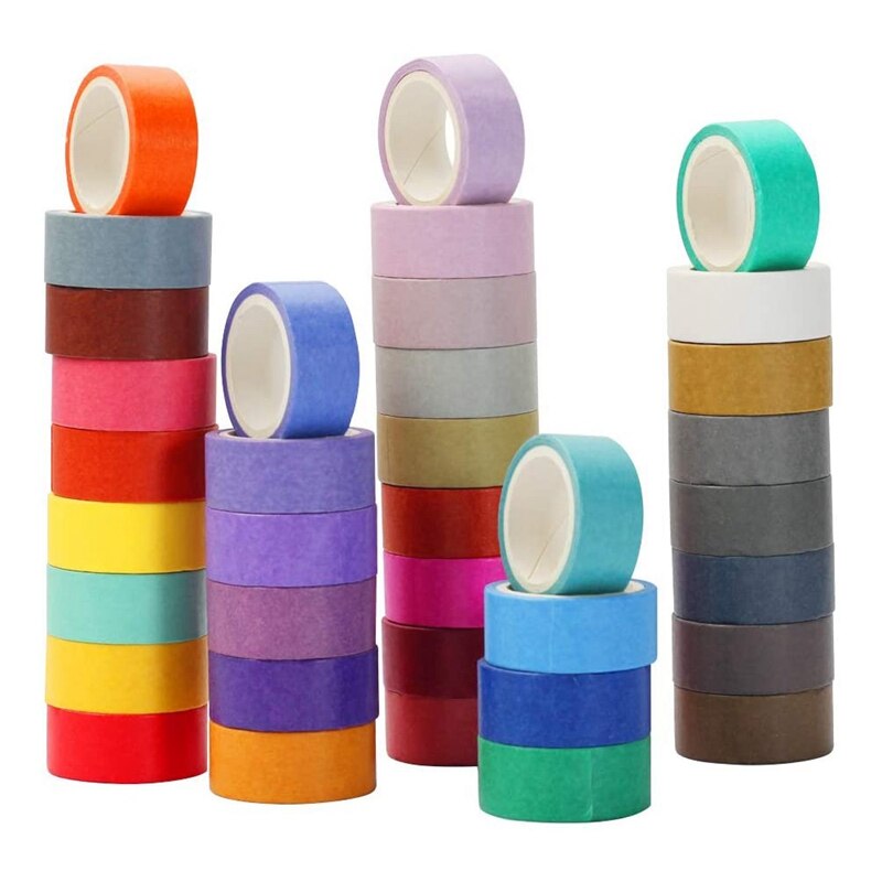 60 Rolls 15Mm Breed Washi Masking Tape Set, Kleurrijke Regenboog Tape Voor Diy Ambachten, Tijdschriften, planners, Scrapbooking, Wikkelen: Default Title