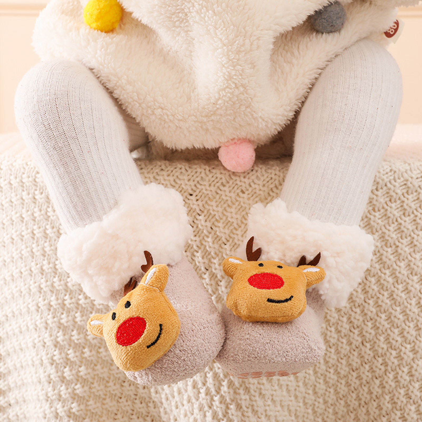Baby Kerst Floor Sokken Winter Warm Antislip Sokken Voor Jongens Meisjes 0-2 Jaar Oud