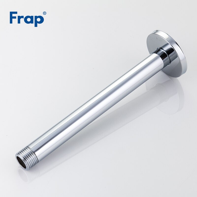 Frap badeværelse væg loftmonteret bruser fast rør krom messing bruser arm brusehoved bruseholder badeværelse hardware  y81021