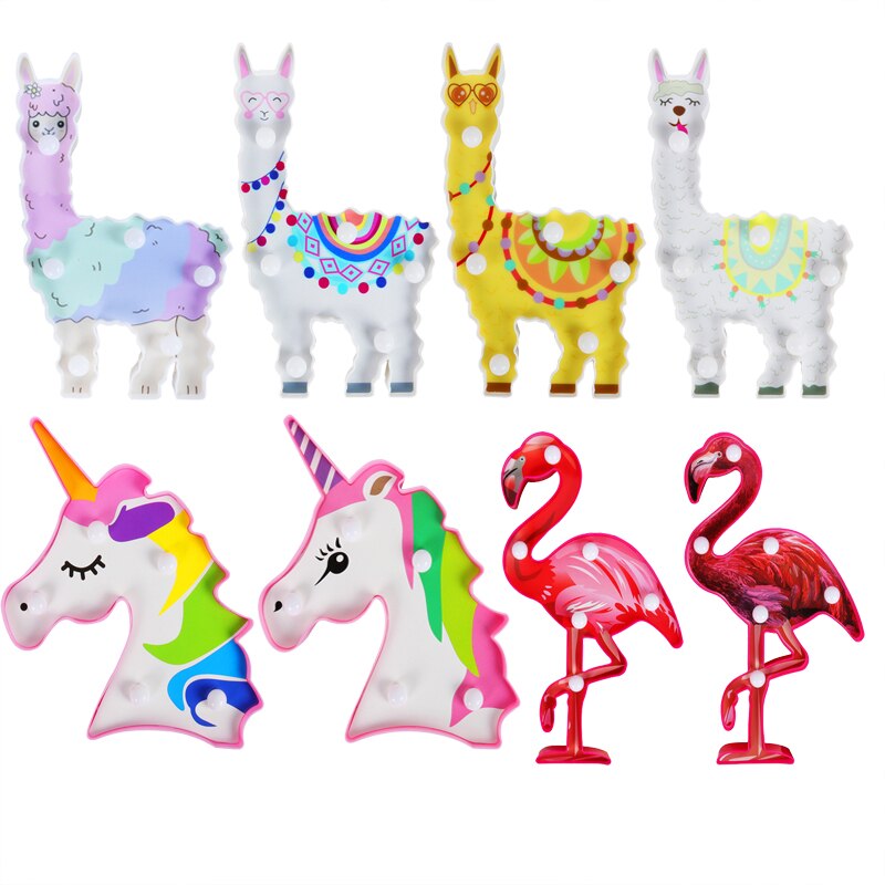 Piękny flaming 3D lampka nocna letnie dekoracje domowe na przyjęcie flaming lampa doprowadziło ślub urodziny hawaje impreza dziewczyny dekoracja sypialni