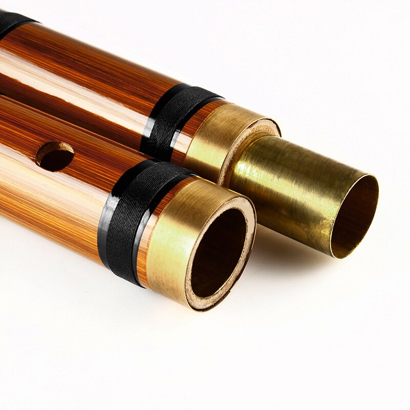 Flauta de bambú con clave C D E F G, instrumentos musicales de línea negra, instrumento tradicional de viento de madera chino hecho a mano, fácil de aprender