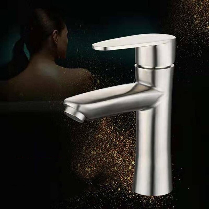 Basin Faucets Basin Faucet Tap Mixer Finish Brass Square Pillar Water Chrome Modern Waterfall Faucets