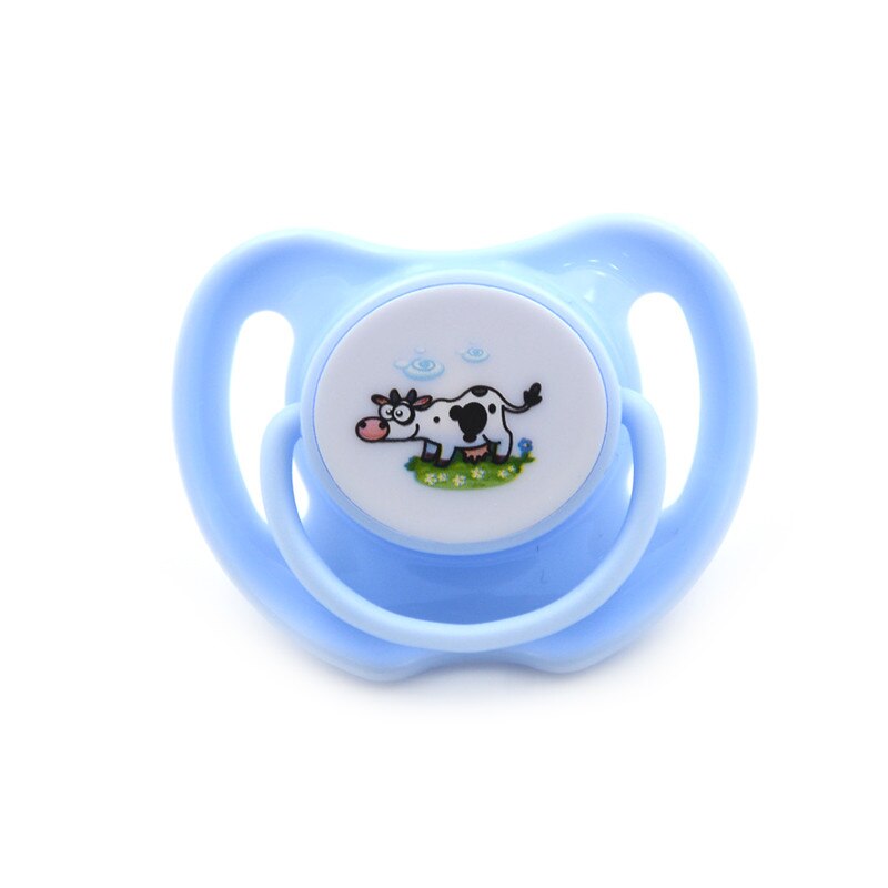 1PC Baby Dier PatternPacifier Dummy Tepel Babyproducten Siliconen Fopspeen Dummy Speen Zuigeling Essentiële Zachte Sussen Fopspenen: blue