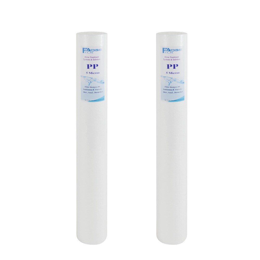 2-PACK Of 5 Micron Universal PP Sediment Water Filter Cartridge 2-1/2"x20in. Whole House Replacement Filters