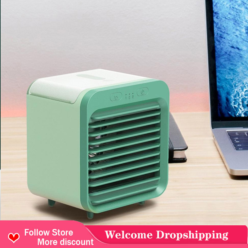 Mini Draagbare Rustige Tafel Ventilator Voor Thuis Kantoor Pr Airconditioner Persoonlijke Desktop Luchtkoeler Usb Oplaadbare