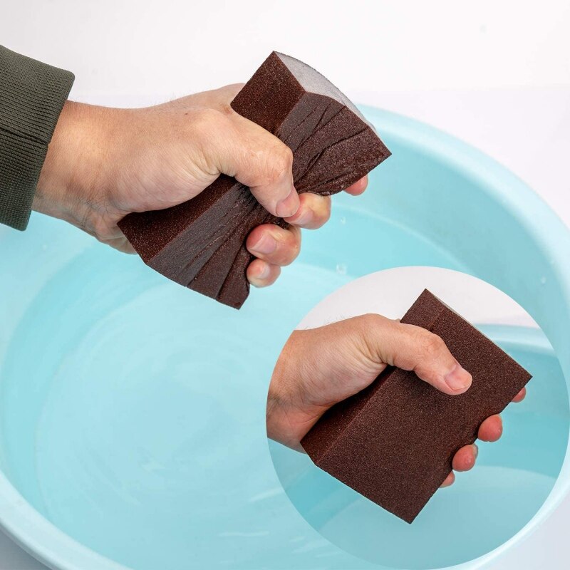 Sponge sand block Woodworking polishing Elastic grinding block High-density sponge block Emery sponge sandpaper Abrasive