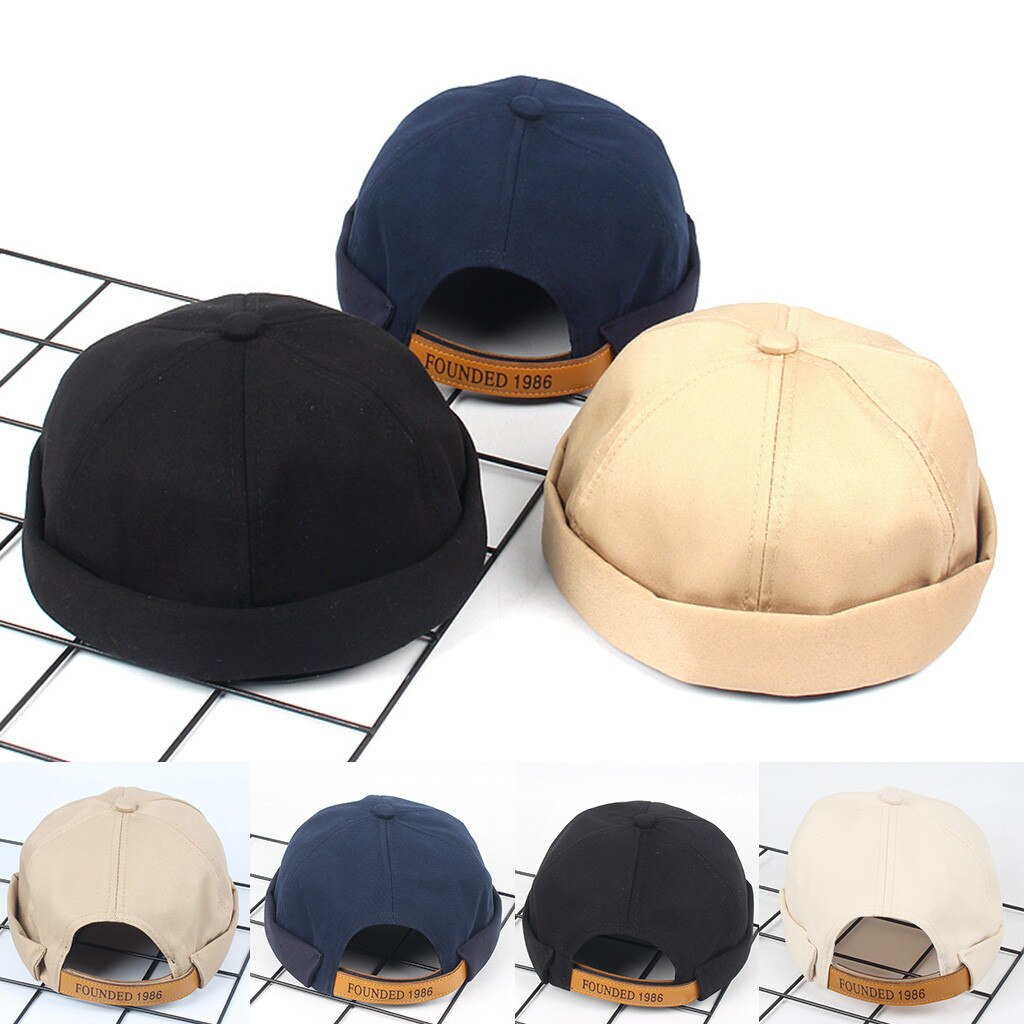 Mannen Vrouwen Hoed Toevallige Docker Sailor Cap Monteur Brimless Cap Effen Kleur Hoed Streetwear Hoeden Snapback Caps Gorra Hombre Casquett