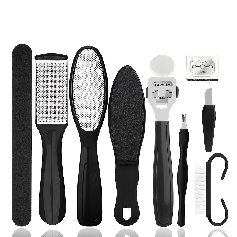 Professionele 8-in-1 pedicureset: ontvang zachte, gladde voeten met roestvrijstalen voetverzorgingshulpmiddelen!