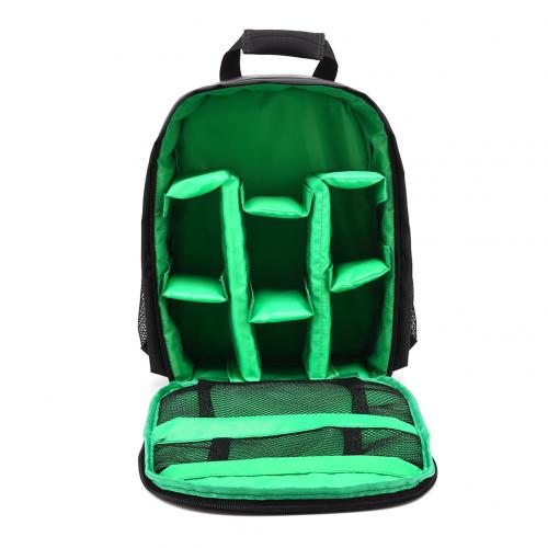 Soft Nylon camera bag Outdoor Waterproof Photography DSLR Camera Backpack Women Men Travel Bag Pack: Green