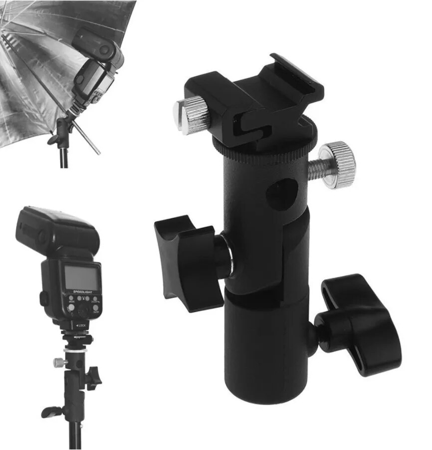 Accesorios de fotografía para Flash, soporte para Flash Speedlite, adaptador de 1/4 "y 3/8"