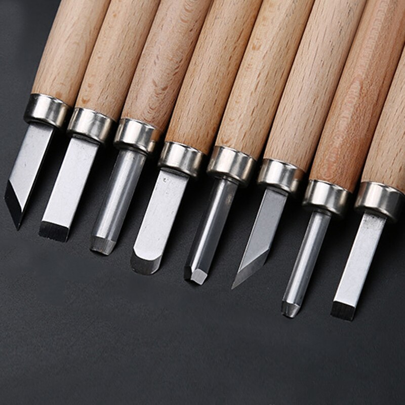 8/10/12pcs Carving Tools Kit Woodworking Hand Tools Gouge Lathe Chisel Woodworking Wood Carving Turning Tools Kit