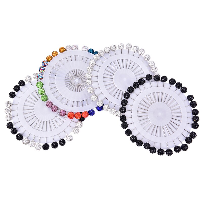 30 sztuk muzułmańnarty hidżab przypinki robić chusty kryształ piłka broszka Szpilka moda klips na szalik ślubne Szpilka dla kobiet kryształowa kula broszka