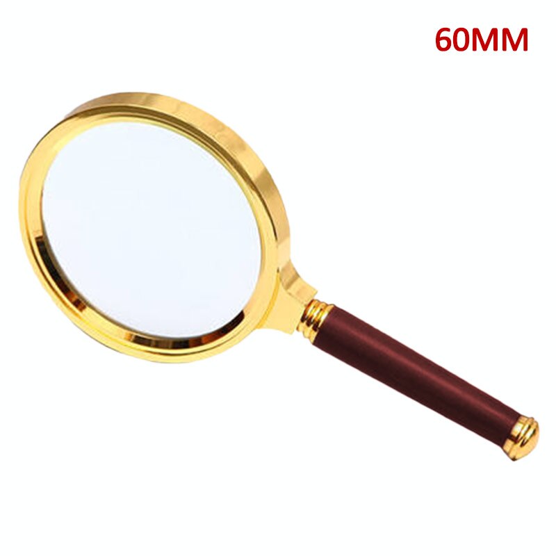 10X Portable Handheld HD Reading Magnifier Glass Mahogany Handle Reading Books Newspapers Insect Observation Classroom Science: Default Title
